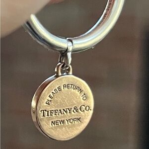 Tiffany & Co. Silver Key Ring with Round Charm